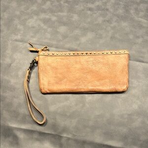 American Darling Tan Studded Wristlet